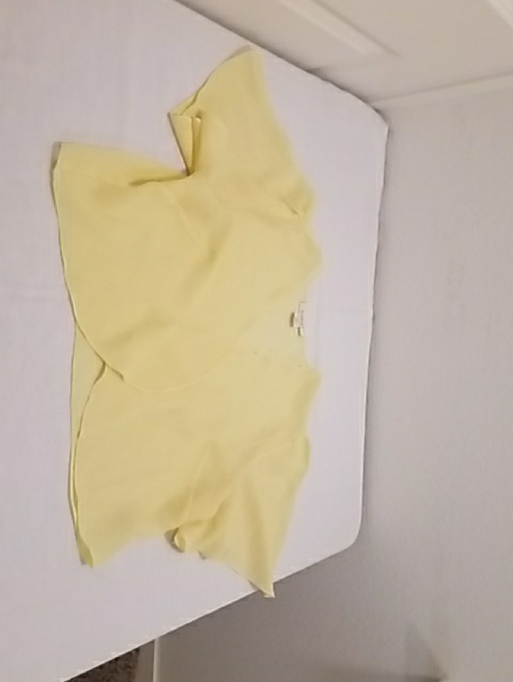 Light Yellow Women's Short Sleeve Top - Unbranded